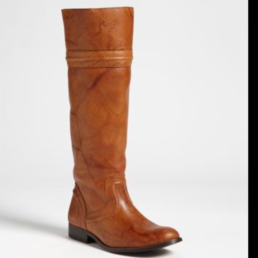 Frye Melissa Trapunto Saddle Knee-High Boots